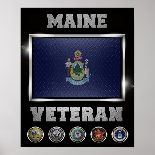 Maine Veteran-Plakat Poster (Vorne)