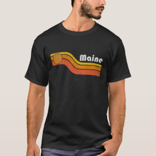 Maine - Vintage Männer Frauen 70er 80er Grafik Coo T-Shirt