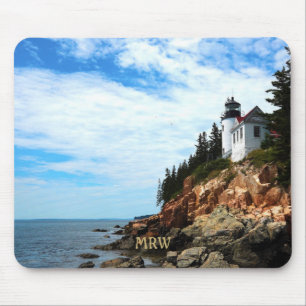 Maine Vintage Travel Bass Hafen Head Leuchtturm Mousepad