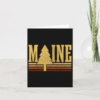 Maine Vintager Tree Staatsstolz Camping Wandern Karte