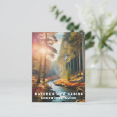 *~* Maine Wald Stream Urlaub AP49 Postkarte (Stehend Vorderseite)