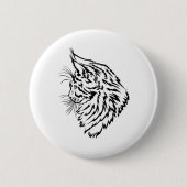 Maine-Waschbär-Industriemagnat Button (Vorderseite)