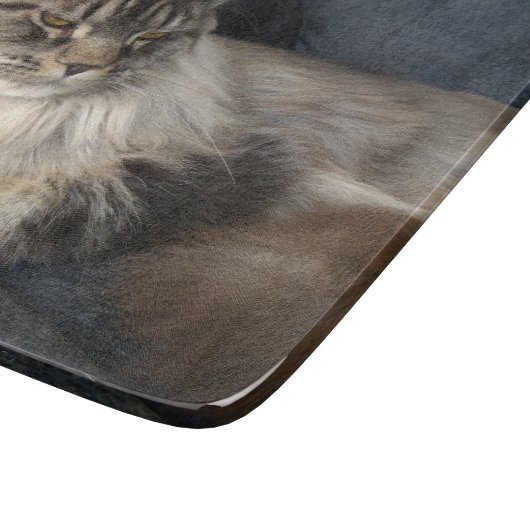 Maine-Waschbär-Katze Schneidebrett (Ecke)
