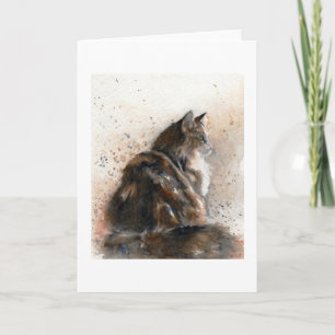 Maine-Waschbär-Katzen-freier Raum Notecard Karte