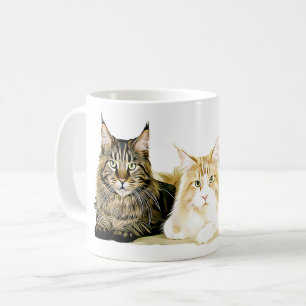 Maine-Waschbär-Katzen-Kätzchen, moderne Kaffeetasse