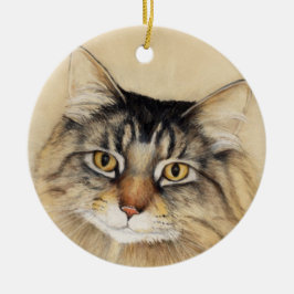 Maine-Waschbär-Katzen-Kunst-Verzierung Keramikornament