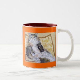 Maine-Waschbär-Porträt Zweifarbige Tasse