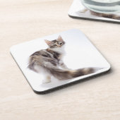 Maine-Waschbärkatze Getränkeuntersetzer (Linke Seite)