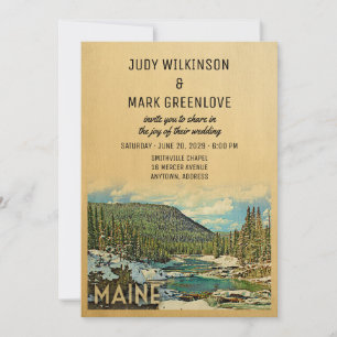 Maine Wedding Einladung Vintage Natur