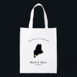 Maine Wedding Welcome Bag, Black & Gold Tasche Wiederverwendbare Einkaufstasche<br><div class="desc">Füllen Sie diese Begrüßungstasche mit Lieblingsgerichten für Ihre Gäste aus,  wenn sie in Maine ankommen!</div>