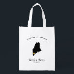 Maine Wedding Welcome Bag, Black & Gold Tasche Wiederverwendbare Einkaufstasche<br><div class="desc">Füllen Sie diese Begrüßungstasche mit Lieblingsgerichten für Ihre Gäste aus,  wenn sie in Maine ankommen!</div>