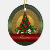 Maine-Weihnachtsbaum-Verzierung Keramik Ornament (Links)