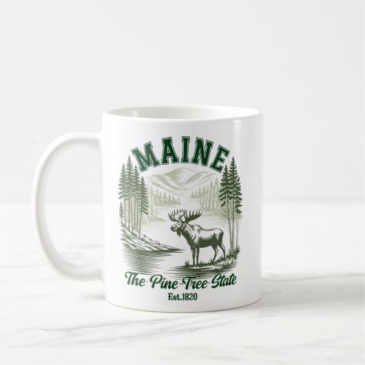 Maine Wilderness Scenic Forest Design Kaffeetasse (Links)