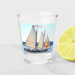 Maine Windjammer, das Thunder_Cove segelt Schnapsglas