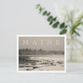 MAINE - Winter an der Bucht Postkarte (Stehend Vorderseite)