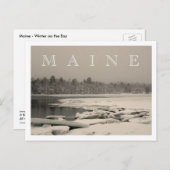 MAINE - Winter an der Bucht Postkarte (Vorne/Hinten)