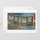 Maine (Winter)Großbuchstaben Szenen Postkarte (Vorne/Hinten)
