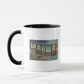 Maine (Winter)Großbuchstaben Szenen Tasse (Links)