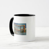 Maine (Winter)Großbuchstaben Szenen Tasse (Vorderseite Links)