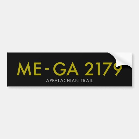 Maine zu Georgia 2179 Meilen - appalachische Spur Autoaufkleber (Vorne)