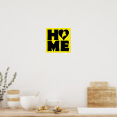Maine Zuhause Heart Staat Plakatzeichen Poster (Küche)