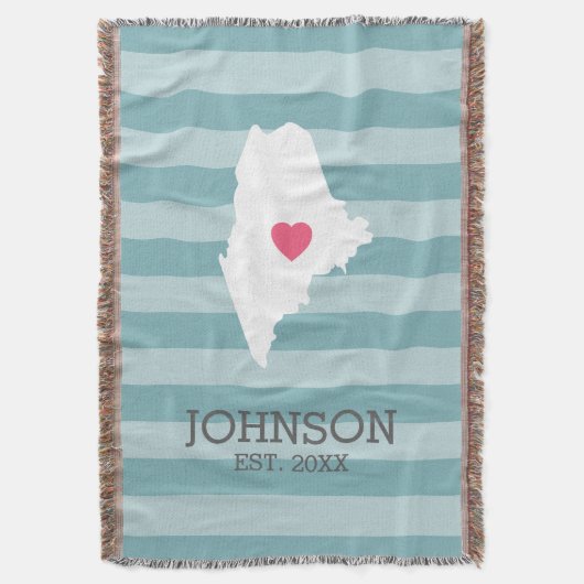 Maine Zuhause Staat Map - Custom Wedding City Decke (Vorderseite Vertikal)