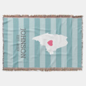 Maine Zuhause Staat Map - Custom Wedding City Decke (Vorderseite)