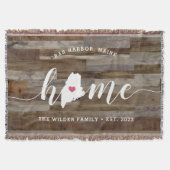 Maine Zuhause Staat Personalisiert Rustikaler Holz Decke (Vorderseite)