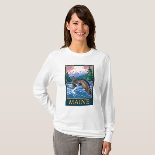 MaineAngler Fischer-Szene T-Shirt (Vorne ganz)