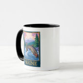 MaineAngler Fisherman Scene Tasse (Vorderseite Links)