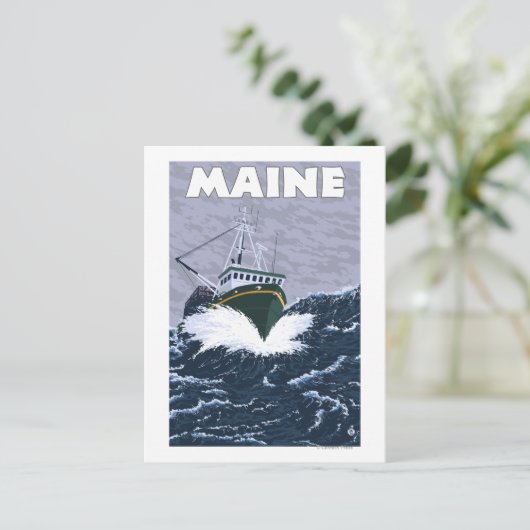 MaineCrab-Fischerei Postkarte (Stehend Vorderseite)