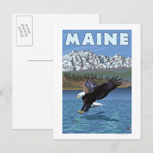 MaineEagle-Fischerei Postkarte (Vorne/Hinten)