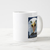 MaineEagle herauf nahes Jumbo-Tasse (Vorderseite Rechts)