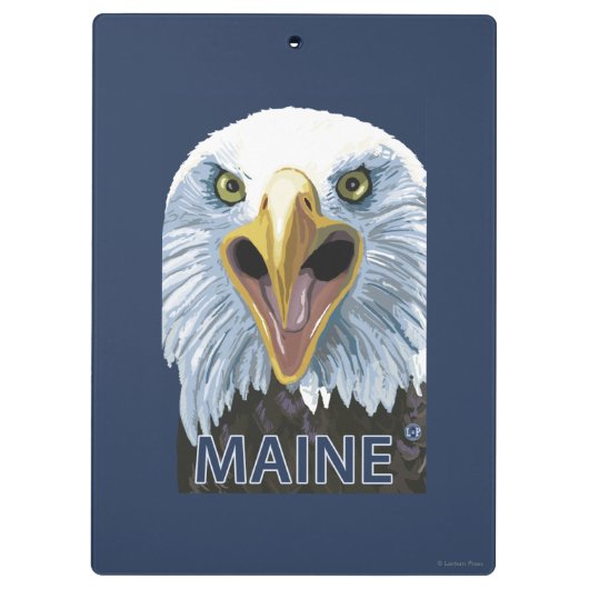 MaineEagle herauf nahes Klemmbrett (Rückseite)