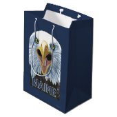 MaineEagle herauf nahes Mittlere Geschenktüte (Rückseite Schrägansicht)