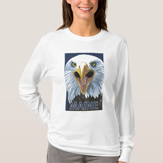 MaineEagle herauf nahes T-Shirt (Vorderseite)