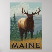 MaineElk-Szene Poster (Vorne)