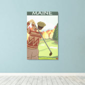 MaineGolfing Leinwanddruck (Insitu (Holzboden))