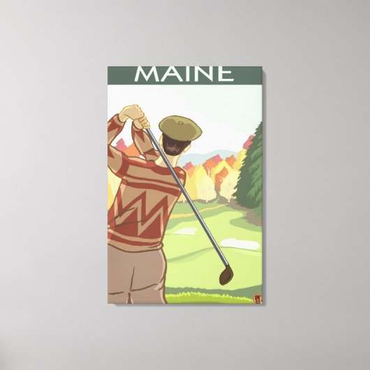 MaineGolfing Leinwanddruck (Vorderseite)