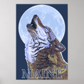 MaineHowling Wolf Poster (Vorne)