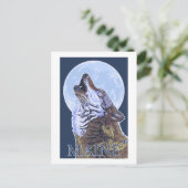 MaineHowling Wolf Postkarte (Stehend Vorderseite)