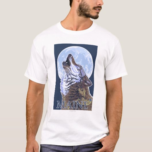 MaineHowling Wolf T-Shirt (Vorderseite)