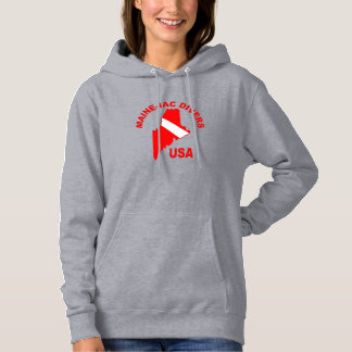 Maineiac Divers Classic Logo Frauen Sweatshirt. Hoodie