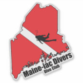 Maineiac-DIvers-Silhouette-Logo Die Aufkleber schn (Vorderseite)