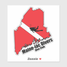 Maineiac-DIvers-Silhouette-Logo Die Aufkleber schn