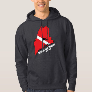 Maineiac Divers Silhouette Logo Dunkles Sweatshirt