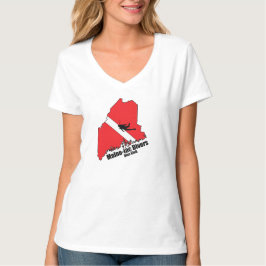 Maineiac Divers Silhuette Logo Womens / Neck T-Shirt