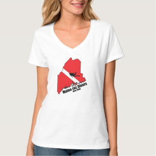 Maineiac Divers Silhuette Logo Womens / Neck T-Shirt