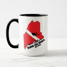 Maineiac Divers Sillhouette Logo 15 oz Tasse