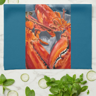 Mainely Nautical: Küsten-Rotlobster Geschirrtuch